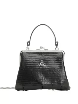 Мини-сумка с тиснением под крокодила Vivienne Westwood, черный
