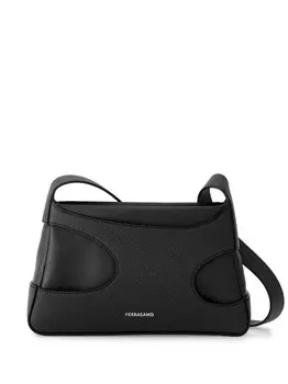 Мини-сумка с вырезами Ferragamo, черный
