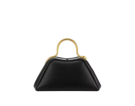 Мини-Сумка Serpentine с верхней ручкой Bvlgari, черный