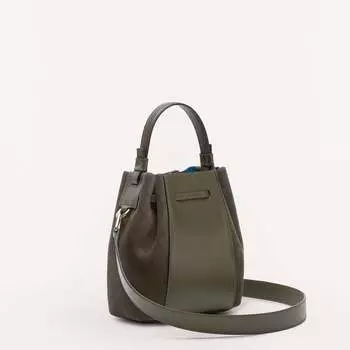 Мини-сумка-ведро Furla Miastella, зеленый