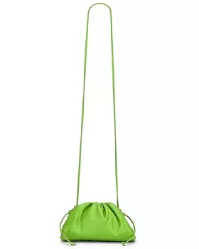 Мини-сумочка-клатч Bottega Veneta, цвет Acid Green & Silver