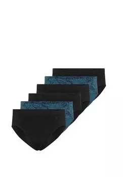 Мини-трусы / трусы, упаковка из 6 шт. 95/5 Essentials Organic Cotton SCHIESSER, цвет Schwarz Dunkelblau