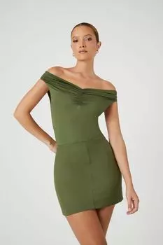 Мини-юбка А-силуэта Forever 21, кипарис