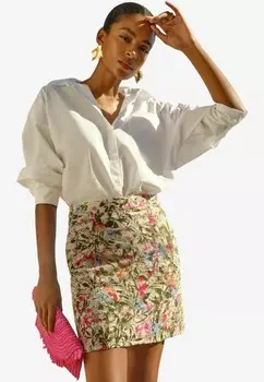 Мини-юбка BRODERIE Love & Roses, белый