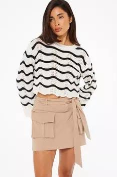 Мини-юбка Camel Cargo QUIZ Clothing