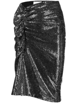 Мини-юбка Dolene со стразами MARANT TOILE, серебяный