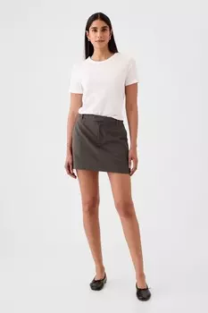 Мини юбка Gap, коричневый