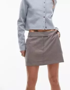 Мини-юбка из норки Topshop