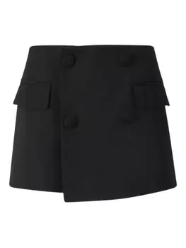 Мини-юбка из шерсти Balmain, черный