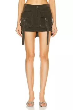 Мини-юбка карго Blumarine, темно-оливковый