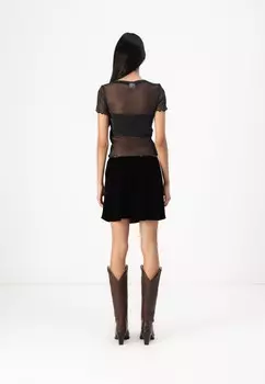 Мини-юбка MINI SKIRT GAP, черный