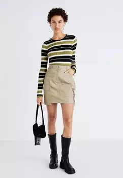 Мини-юбка NMCADY SHORT CARGO SKIRT Noisy May, светло-коричневый