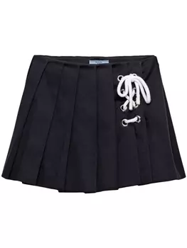 Мини-юбка Prada с плиссировкой, синий