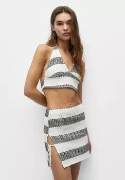 Мини-юбка PULL&BEAR, бежевый
