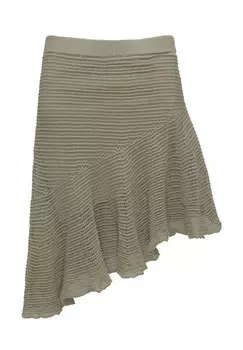Мини-юбка RUFFLED PULL&BEAR, хаки
