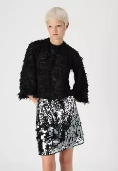 Мини-юбка SLFTANA SHORT SKIRT Selected Femme, серебристый