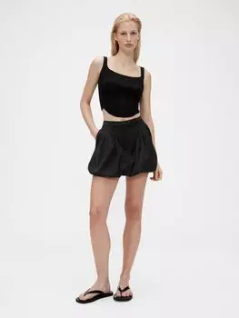 Мини-юбка STUDIO BUBBLE MINI SKORT GAP, черный
