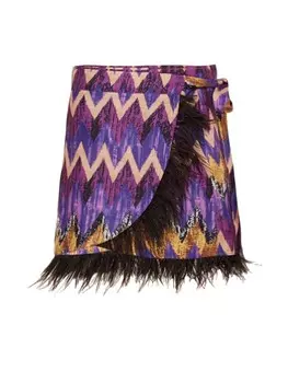 Мини-юбка TOOCHE Mini La Plume, цвет violet