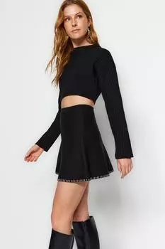 Мини-юбка Trendyol, черный