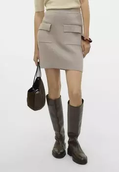 Мини-юбка VMAPPLE ROCK Vero Moda, бежевый