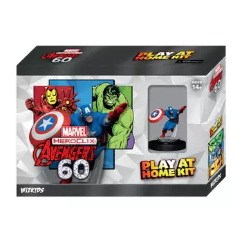 Миниатюра Marvel HeroClix: Avengers 60th Anniversary - Play at Home Kit - Captain America
