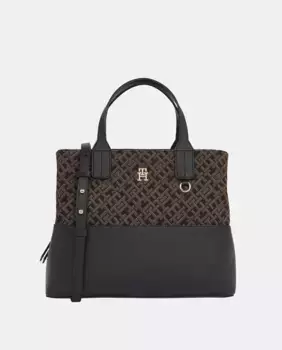 Миниатюрная большая сумка с монограммой Tommy Hilfiger, черный