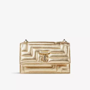 Миниатюрная кожаная сумка через плечо Bohemia Jimmy Choo, желтый