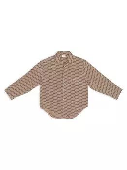 Миниатюрная рубашка с монограммой BB Balenciaga, бежевый