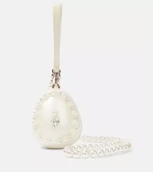 Миниатюрная сумка через плечо faberg с яйцом Simone Rocha, белый