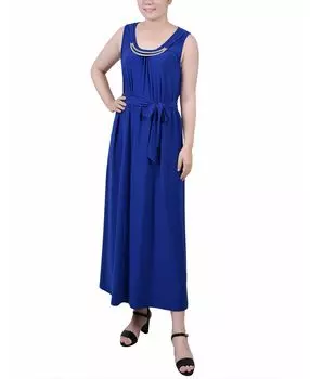 Миниатюрное платье без рукавов длиной до щиколотки NY Collection