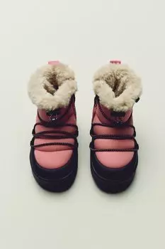 Минни маус disney стеганые ботинки ZARA, розовый