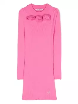 Miss Blumarine платье в рубчик, розовый
