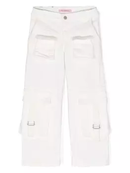 Miss Blumarine прямые брюки карго, белый