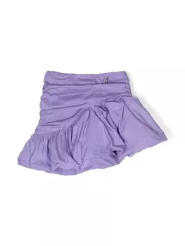 Miss Blumarine юбка с баской, фиолетовый