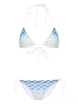 Missoni бикини с эффектом градиента, синий