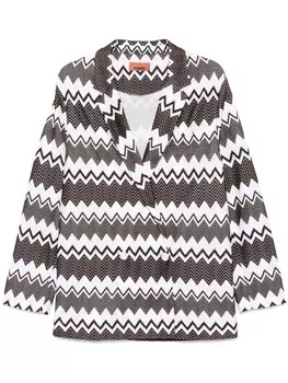 Missoni блейзер с узором зигзаг, белый