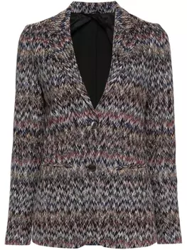 Missoni блейзер с узором зигзаг, синий
