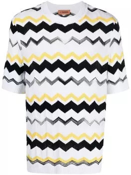 Missoni футболка с узором зигзаг, белый