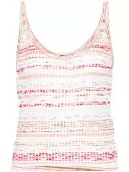 Missoni полосатый топ в рубчик, белый