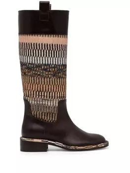 Missoni сапоги со вставками, коричневый