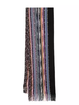 Missoni шарф с бахромой, черный