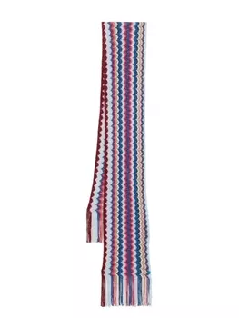 Missoni шарф с узором шеврон, синий