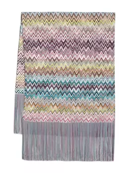 Missoni шарф с узором зигзаг, синий