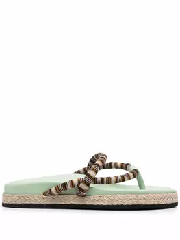 Missoni шлепанцы с ремешками, черный