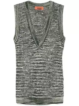 Missoni топ с пайетками, черный