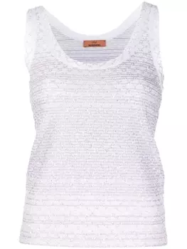 Missoni топ с пайетками, фиолетовый