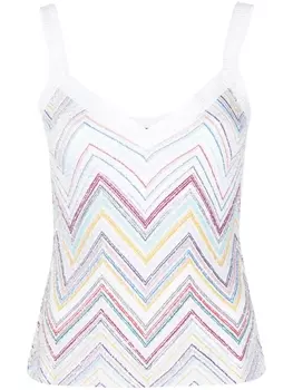 Missoni топ с узором зигзаг, белый