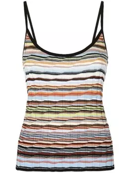 Missoni топ в полоску, синий