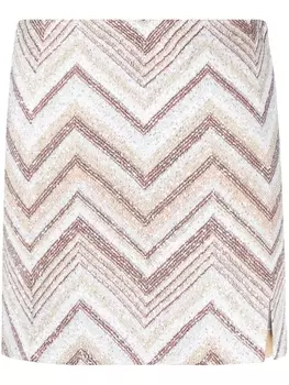 Missoni юбка мини с пайетками, белый