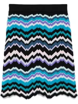 Missoni юбка мини с узором зигзаг, черный